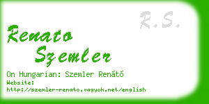 renato szemler business card